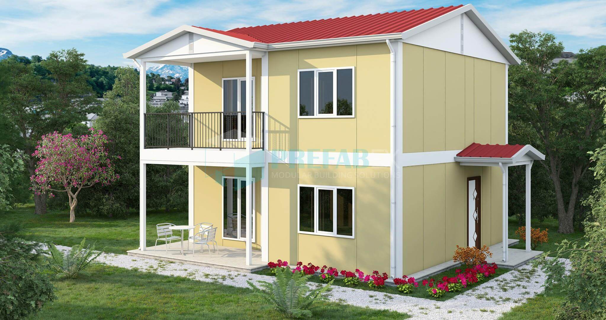 Two Story Prefabricated Home -118 m²